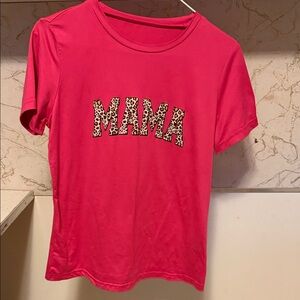 SHEIN Pink 'MAMA' Short Sleeve Tee
